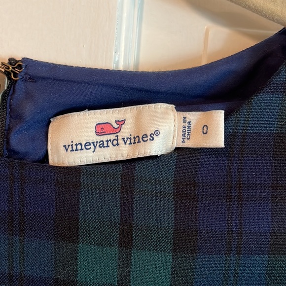 Vineyard Vines Blackwatch Flutter Sleeve Dress. Size 0. - Picture 4 of 6